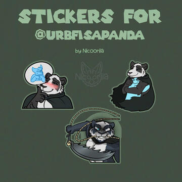 Horned panda rocking out